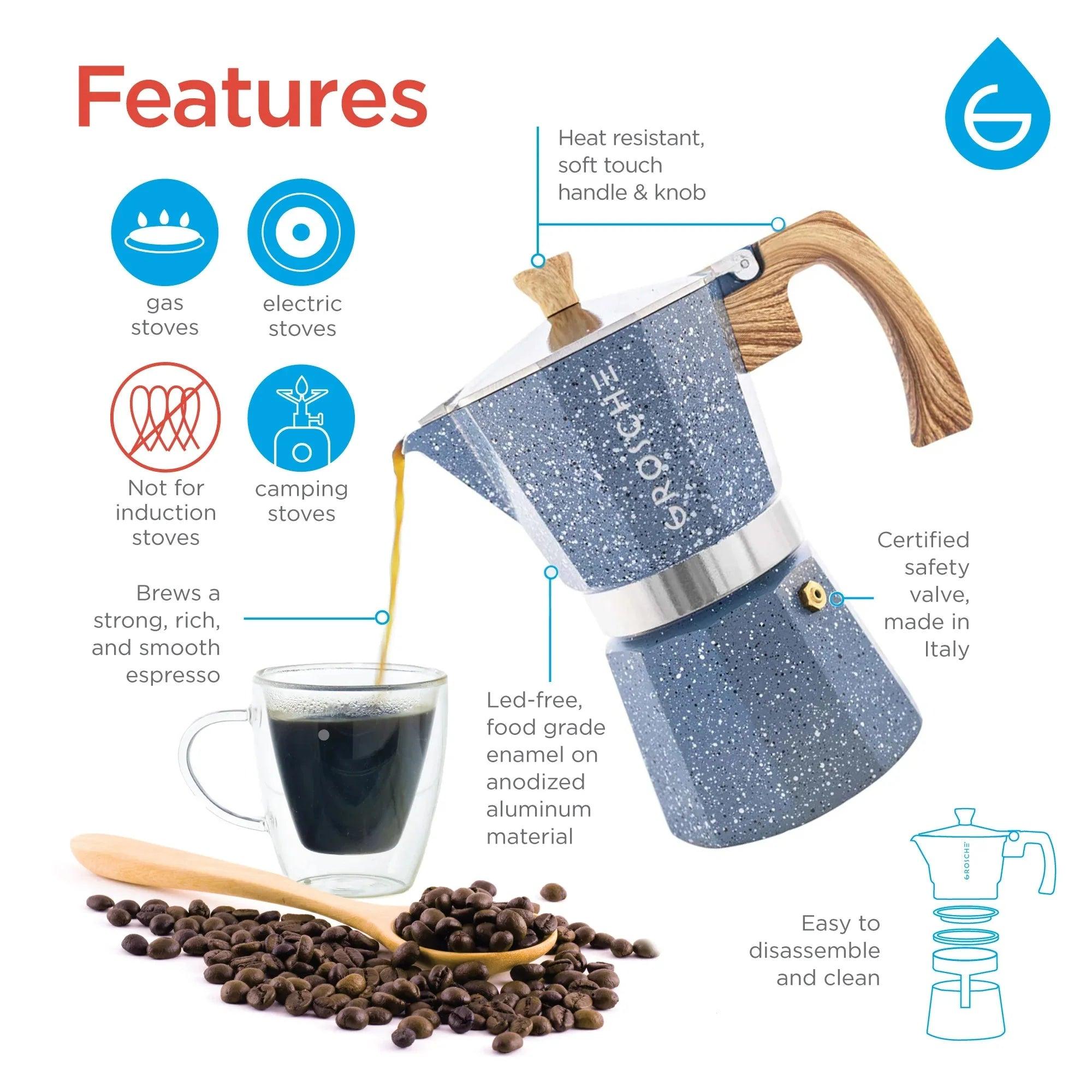 GROSCHE MILANO STONE Stovetop Moka pot (6939221950506)